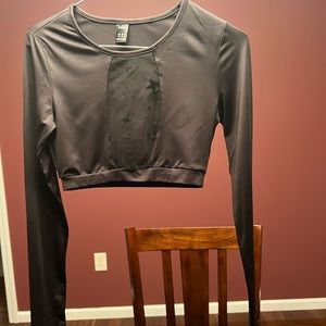 Black nightlife crop top